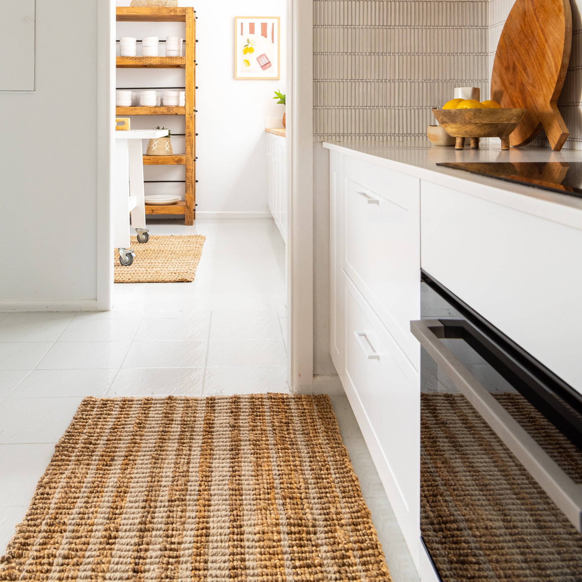 Wool and jute runner - Kitchen runner - Hallway runner