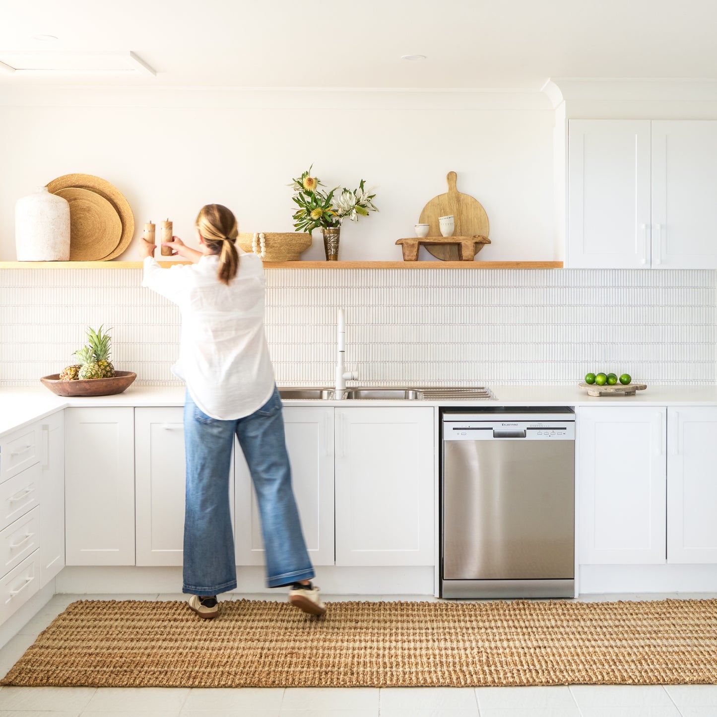 Lewis Runner - Jute Kitchen Runner - Hallway Runner