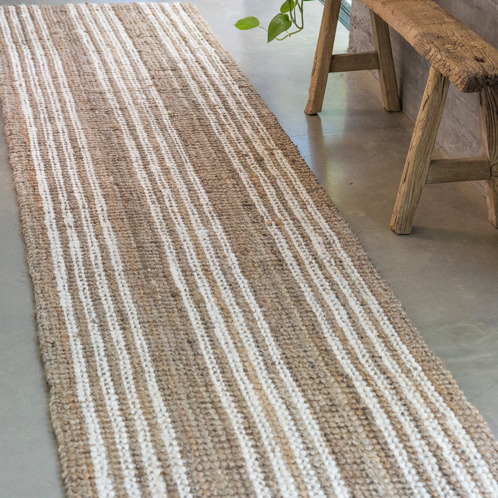Osbourne Stripe Jute Runner Rug