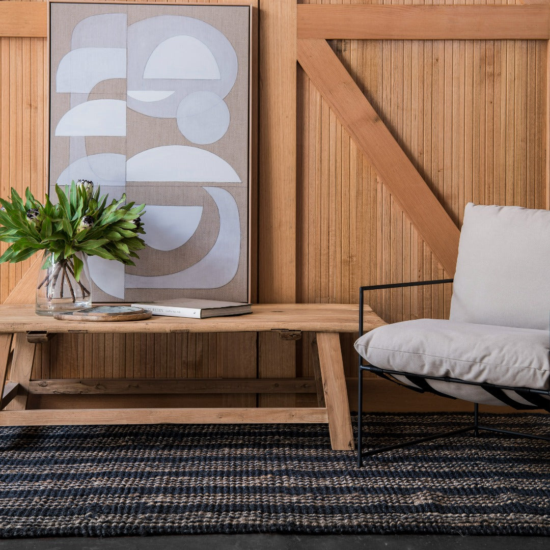 Jones Stripe Large Jute Rug - Big Jute Rug