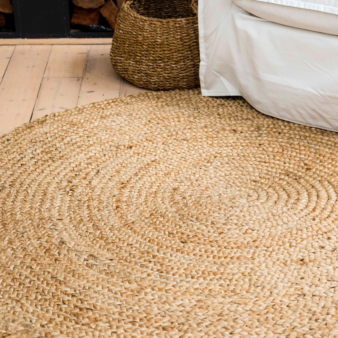 Round floor Rug - Natural Round Rug