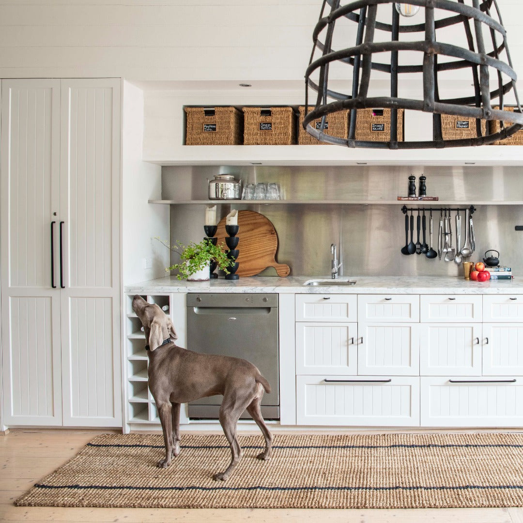 Bailey Stripe Jute Runner 4m - Rugs and Runners for Kitchen