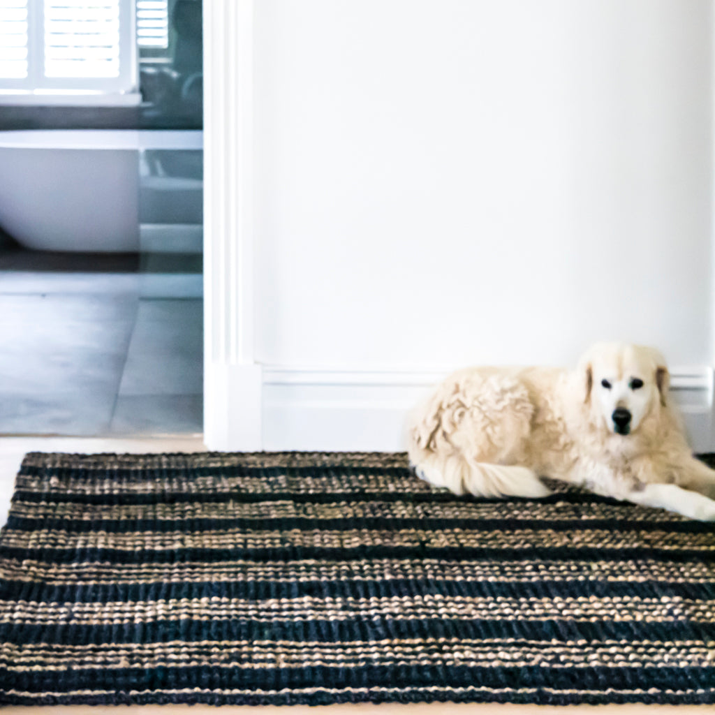 Jones Stripe jute rug