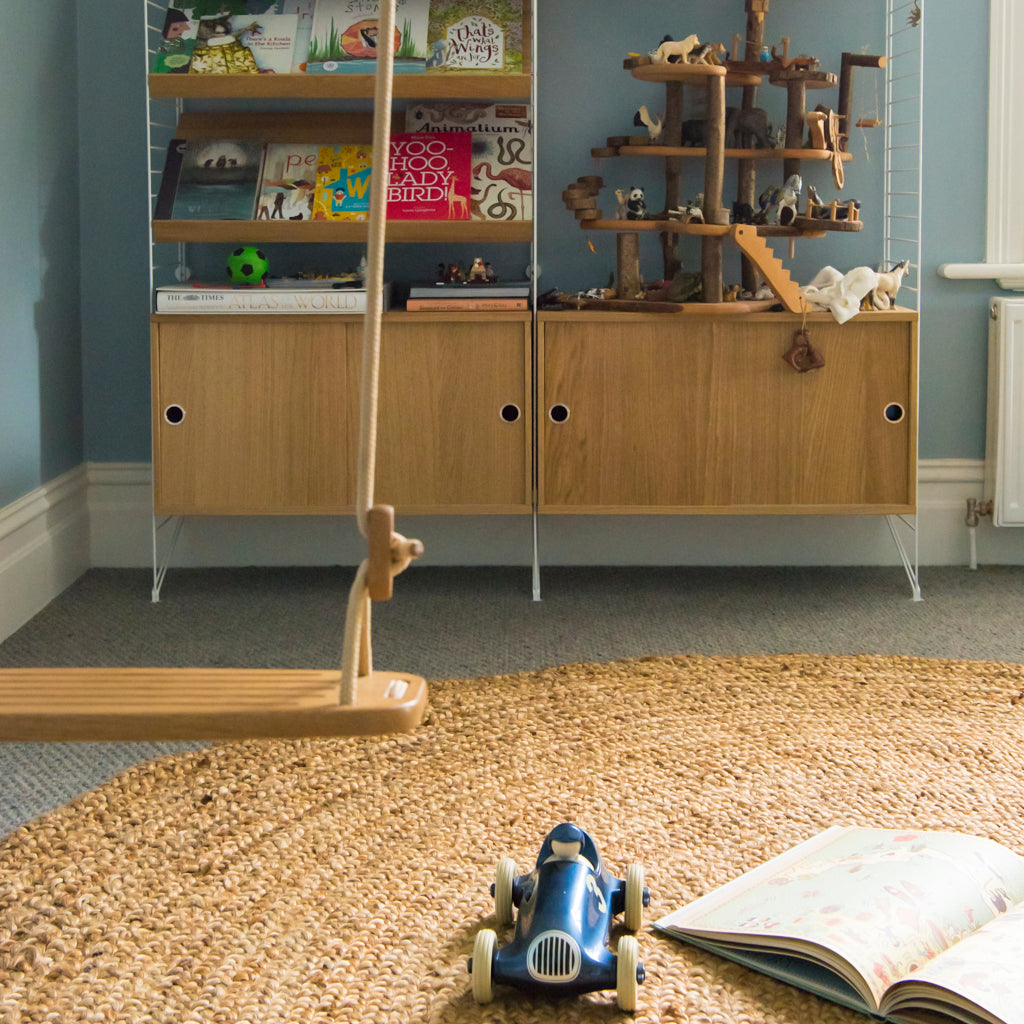 Round Floor Rugs - Natural round jute rug