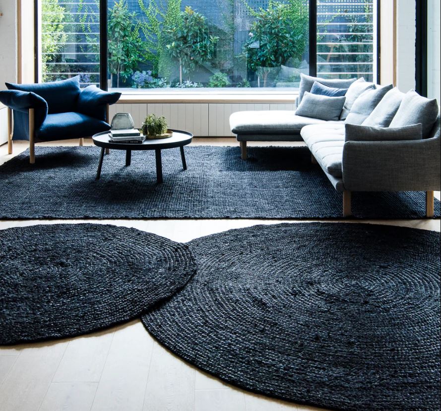 Black Jute Rug