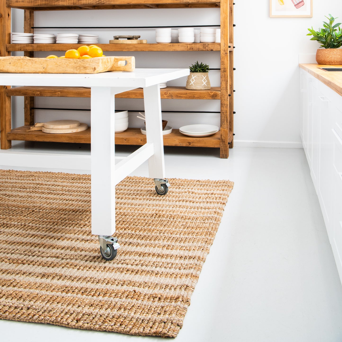 Lewis Self Stripe Wool & Jute Rug