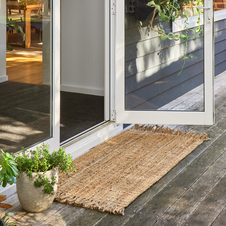 Fringed Natural Jute Doormat