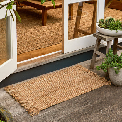 Fringed Natural Jute Doormat