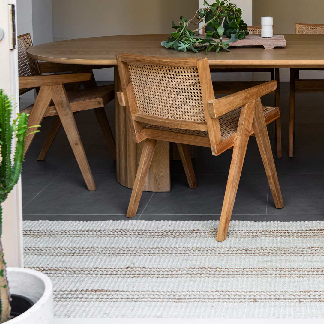 Flintoft Stripe Jute Runner Rugs - Free Shipping Australia Wide