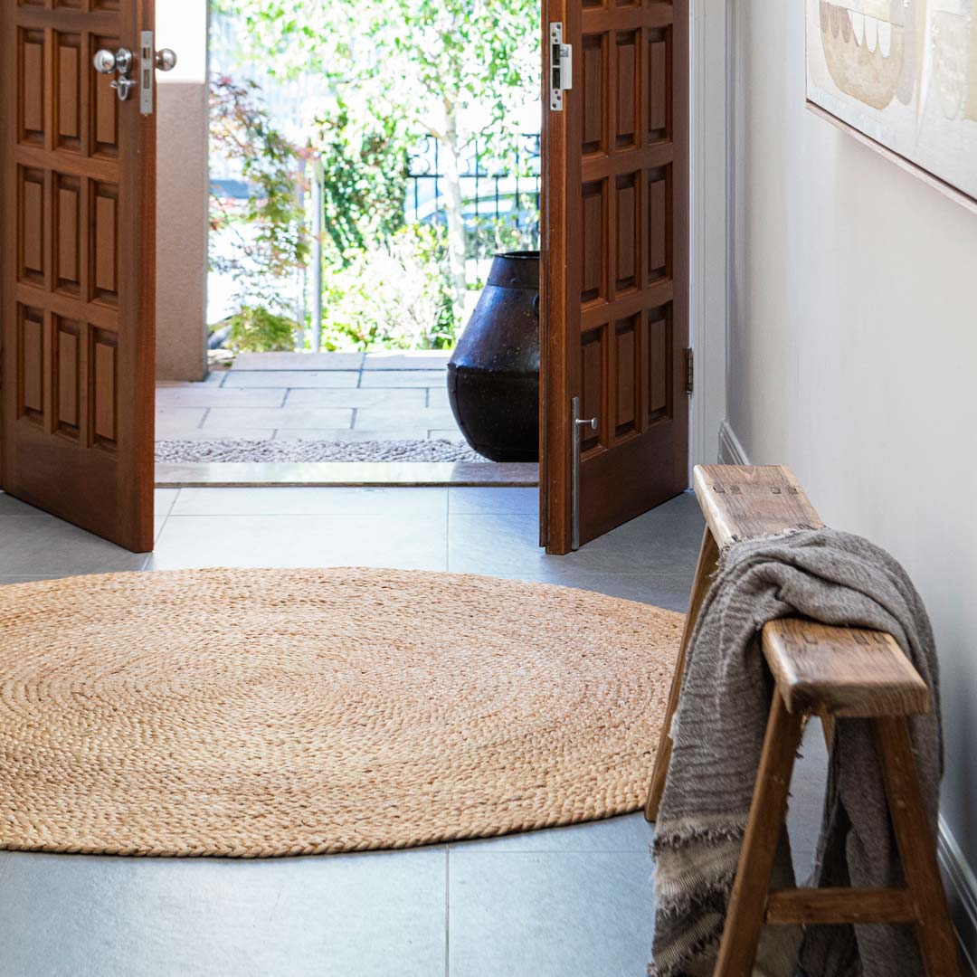 Round Rug - Natural Round Braided Weave