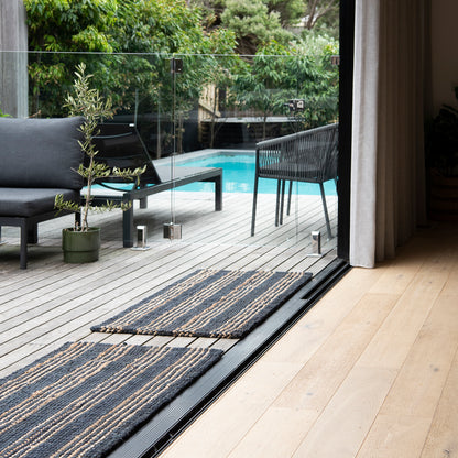 Jones Stripe Doormats - Jute Mats - Zebra Home