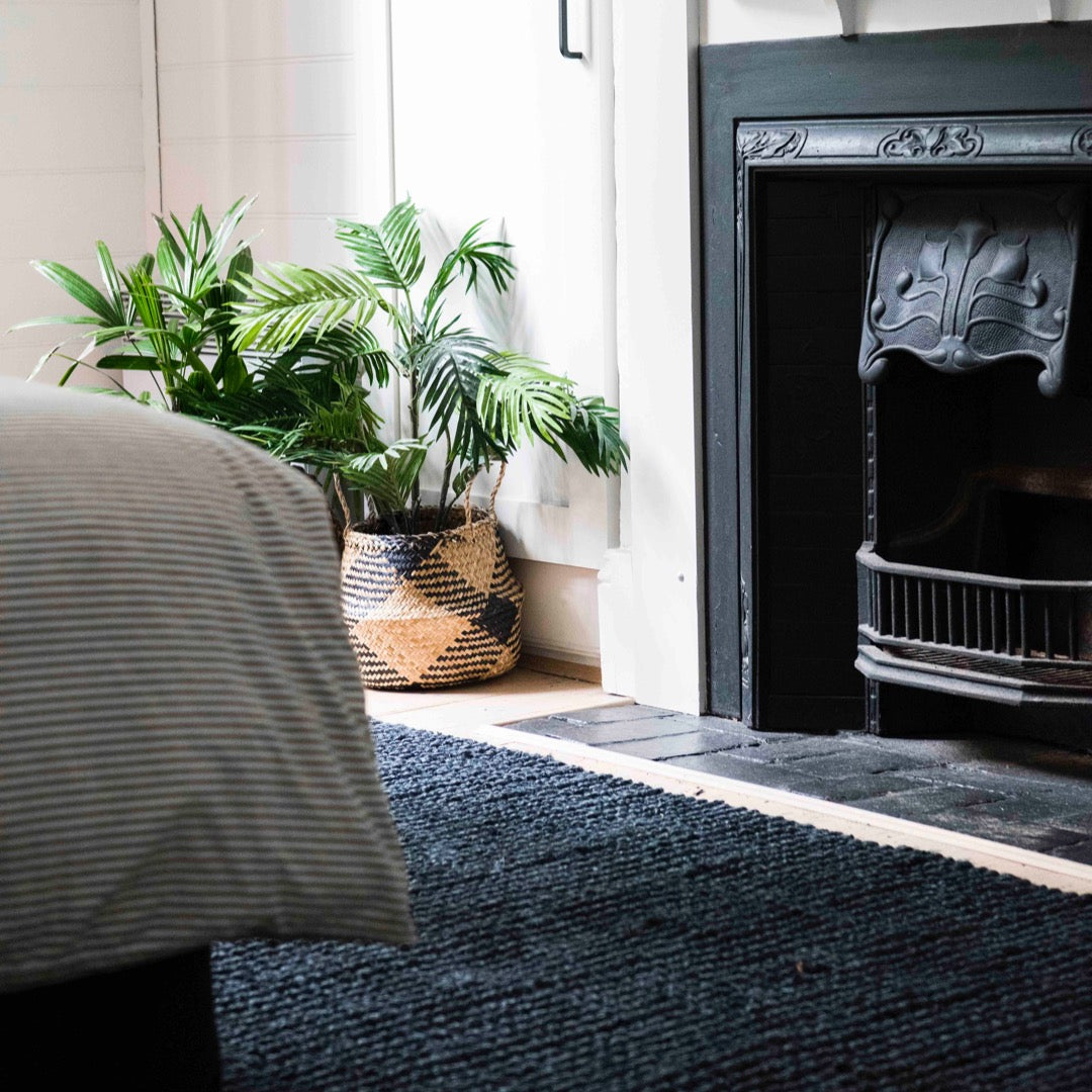 Graphite Jute Rug